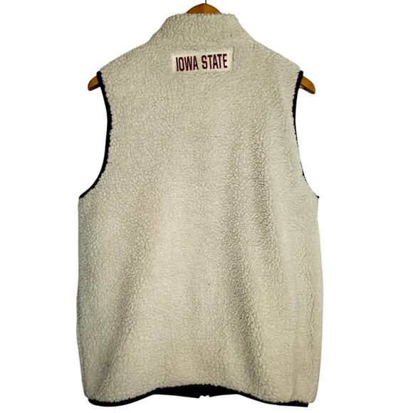Iowa State Cyclones Reversible Sherpa Lined Puffer Vest Gray/ Red Embroidered M? - Picture 8 of 8